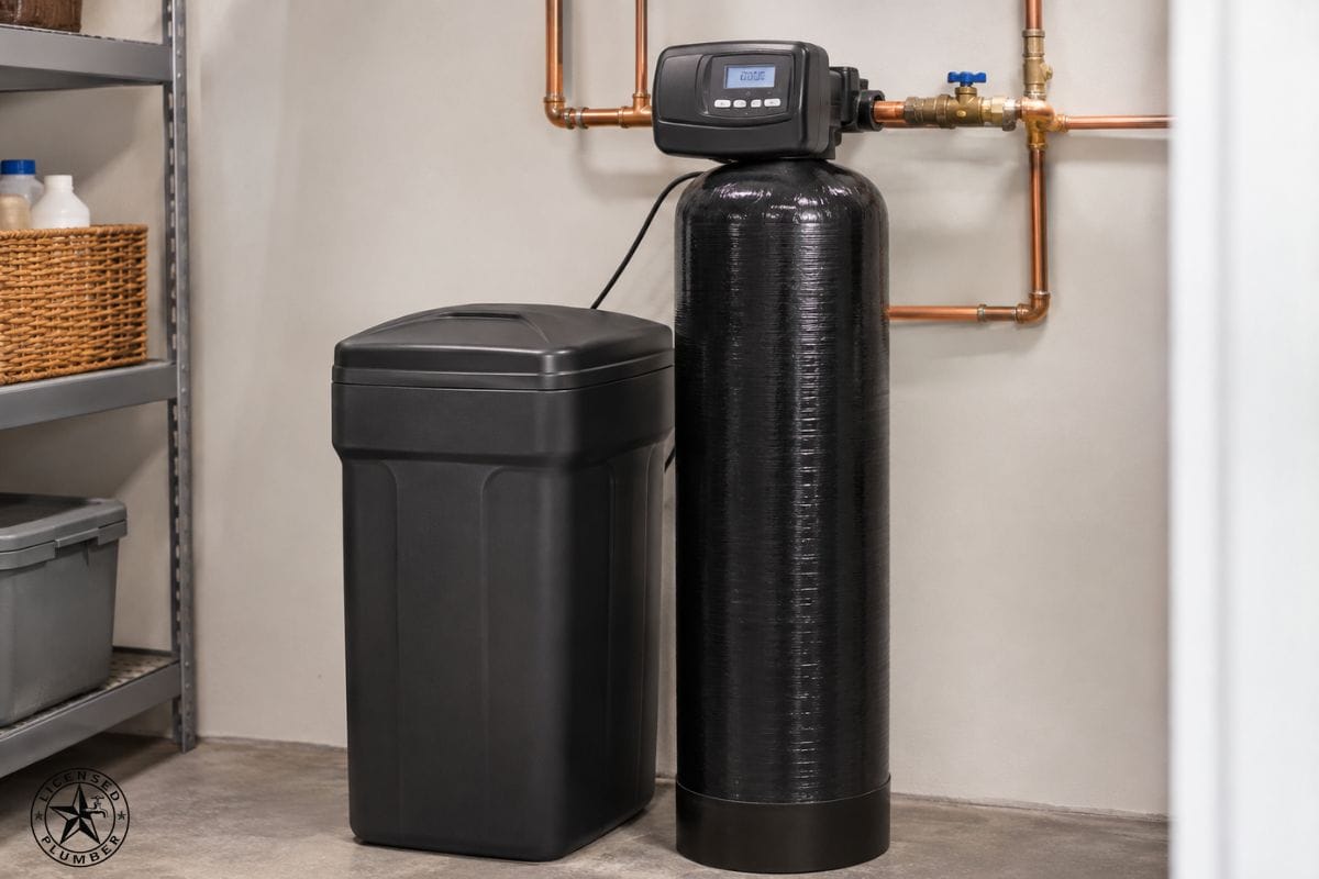 water softener system installed in a Missouri City home.